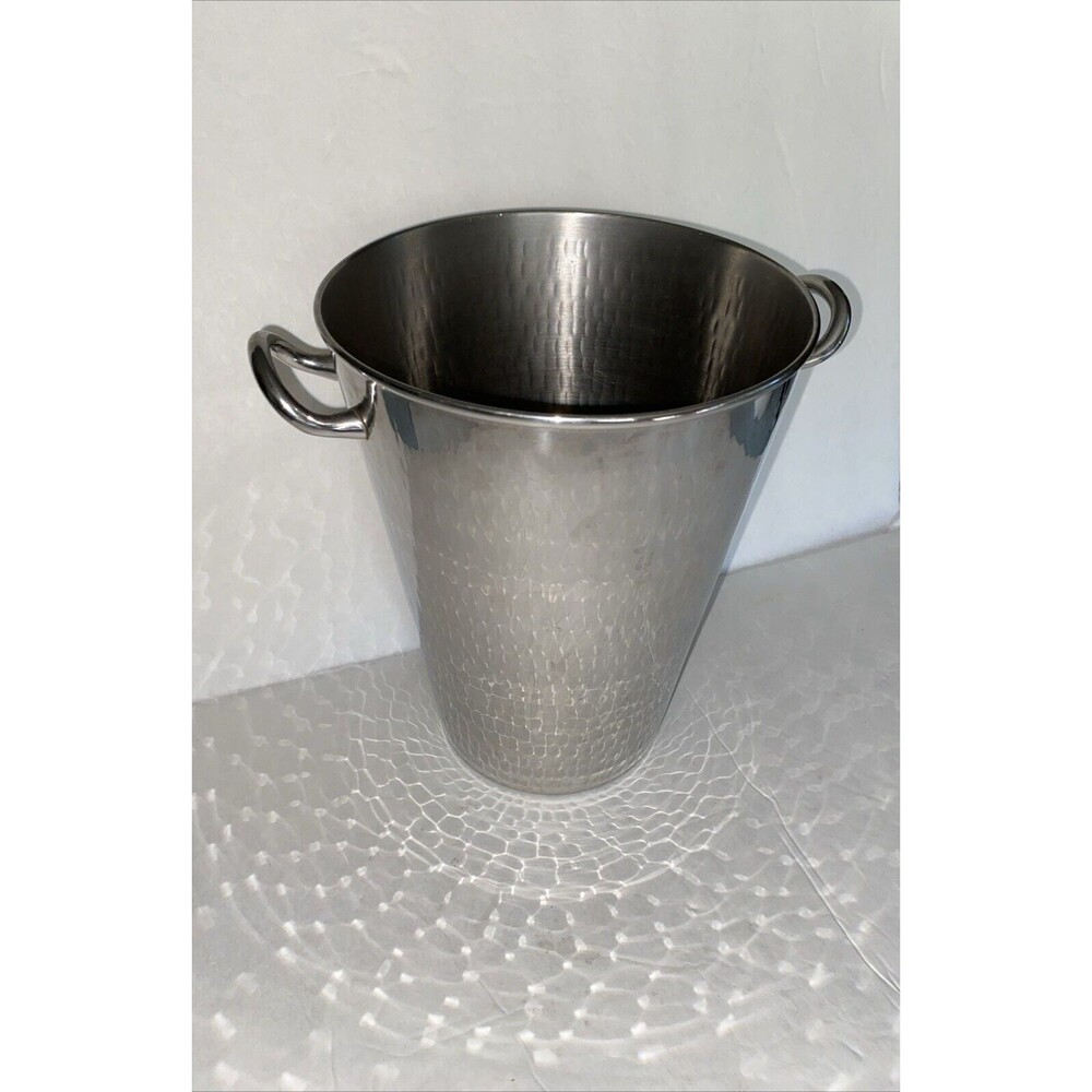 Modern Hammered Aluminum Flower Vase 8.5" Tall Branded - Picture 11 of 11